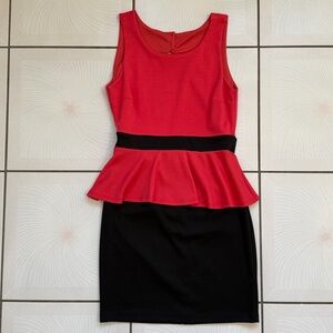 Mystic size small pink peplum dress